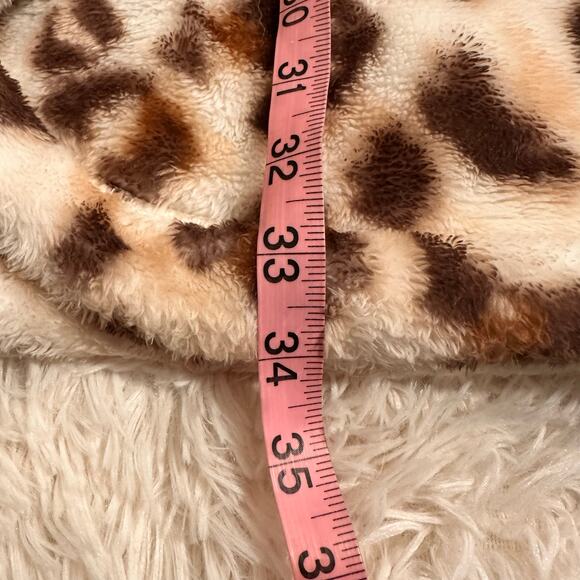 Aerie Fuzzy Sherpa Leopard Animal Print Robe Size M - Picture 11 of 11